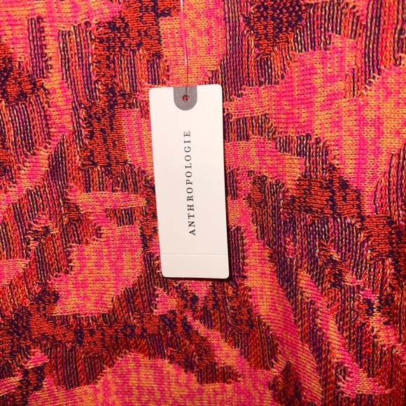 Anthropologie Pink Abstract Knit Dolman Top XS NWT - Picture 8 of 12